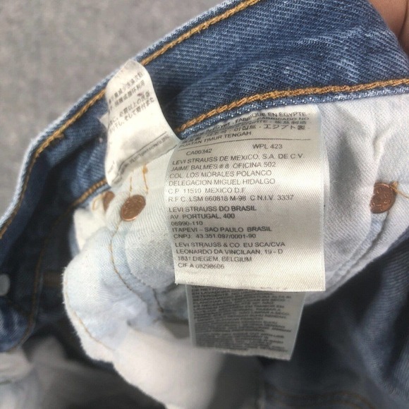 Levis 34 x 36 501 Original Button Fly Straight Classic Wash Denim 31x31 MEAS - Picture 6 of 13